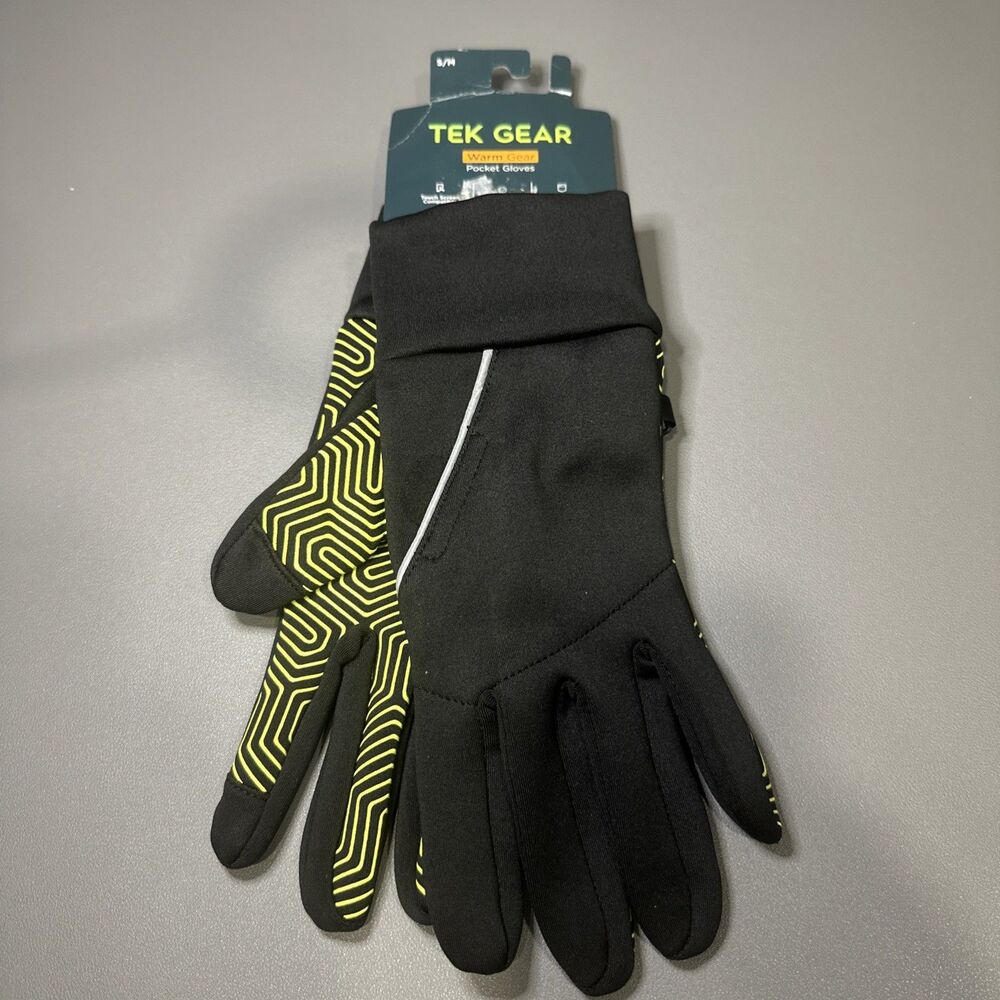 TEK GEAR S/M WARM TEK STRETCH GLOVES TOUCH SCREEN COMPATIBLE